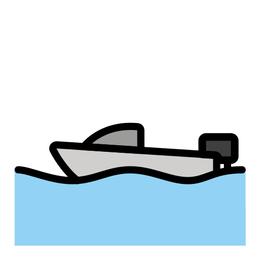 Motorboot as drawn by OpenMoji in 17.0