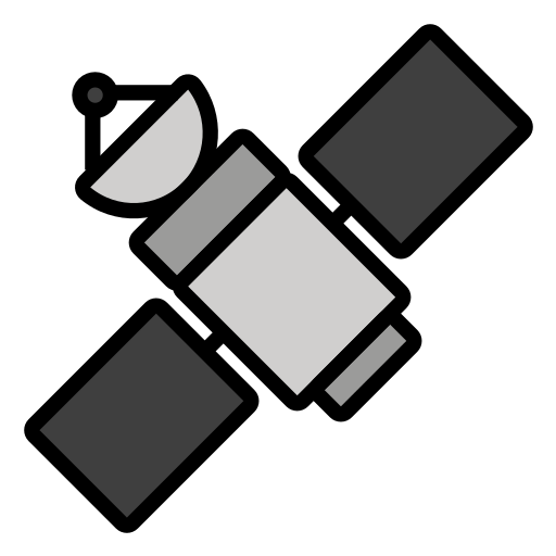 Satellite as drawn by OpenMoji in 17.0