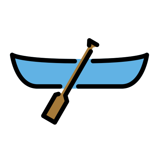 Canoe as drawn by OpenMoji in 17.0