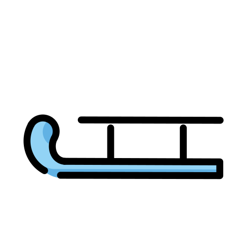 Sled as drawn by OpenMoji in 17.0