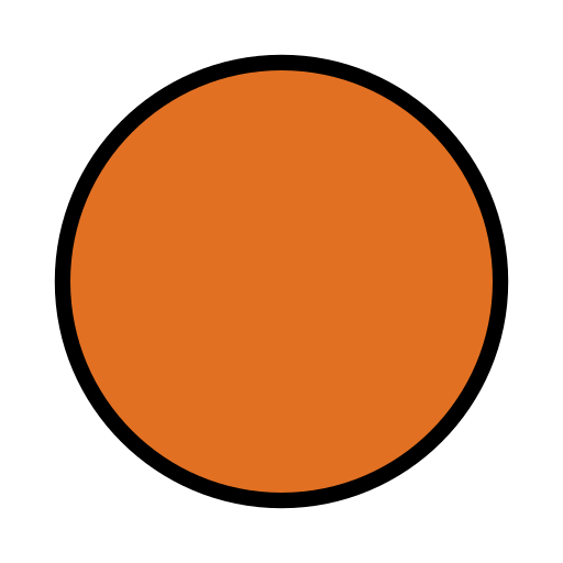 Orange Circle as drawn by OpenMoji in 17.0