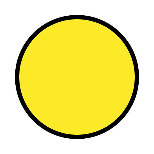Yellow Circle as drawn by OpenMoji in 17.0