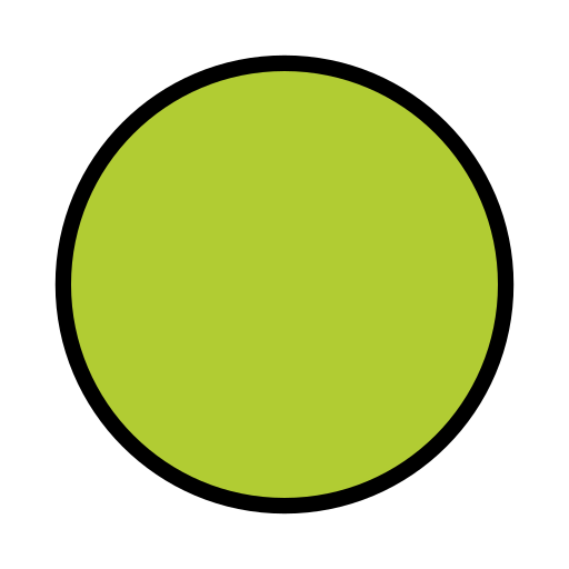 Green Circle as drawn by OpenMoji in 17.0