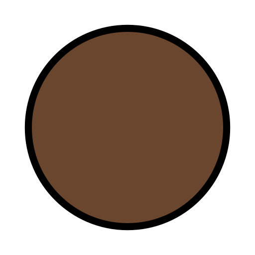 Brown Circle as drawn by OpenMoji in 17.0