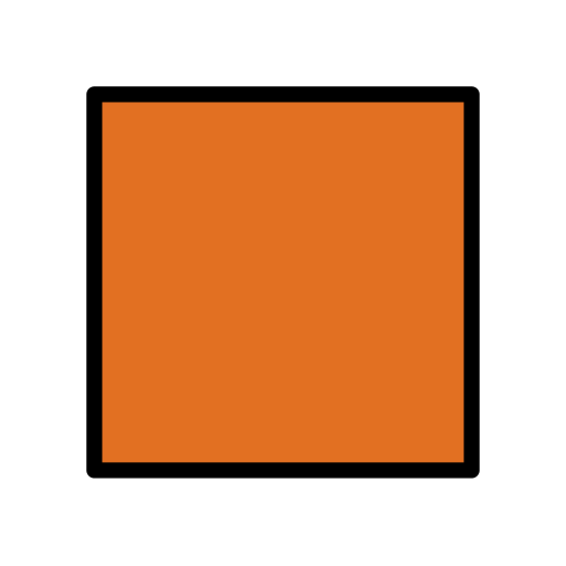 Orange Square as drawn by OpenMoji in 17.0