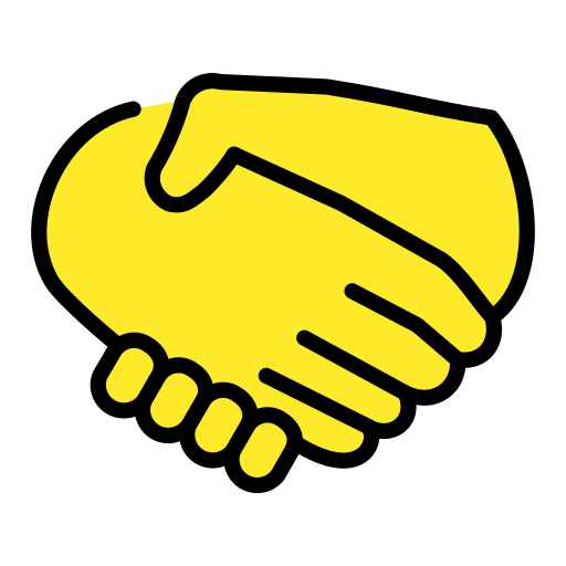 Handshake as drawn by OpenMoji in 17.0