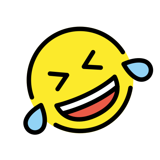 Rolling on the Floor Laughing as drawn by OpenMoji in 17.0