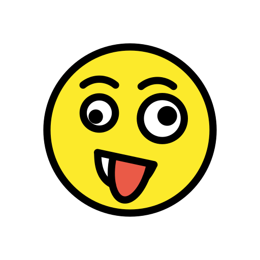 Zany Face as drawn by OpenMoji in 17.0