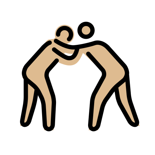People Wrestling: Medium-Light Skin Tone, the design in this release