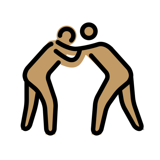 People Wrestling: Medium Skin Tone, the design in this release