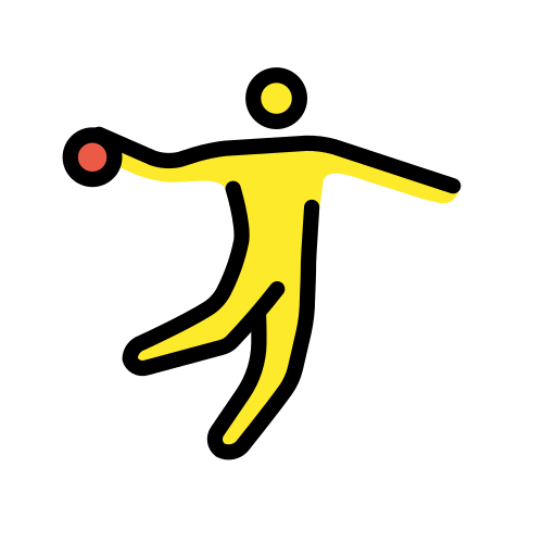 man playing handball as rendered by OpenMoji