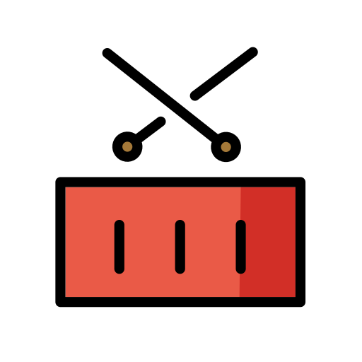 Drum as drawn by OpenMoji in 17.0