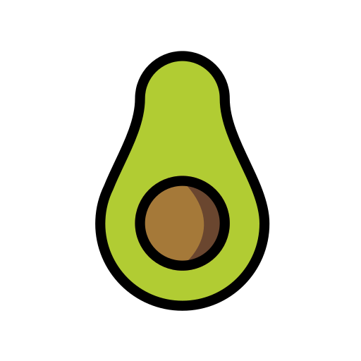 Avocado as drawn by OpenMoji in 17.0