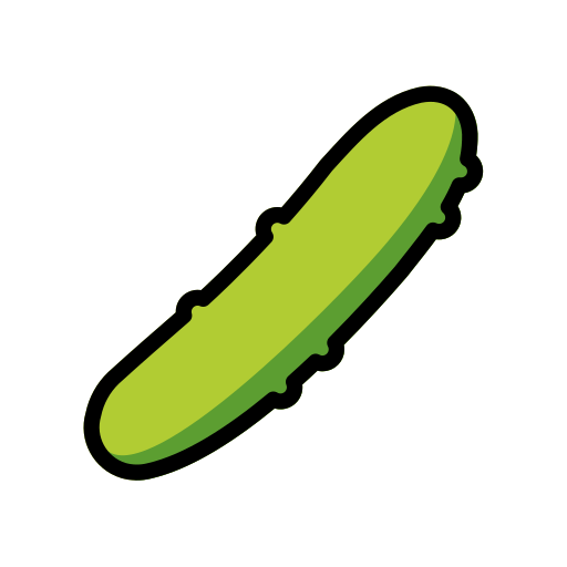 Cucumber as drawn by OpenMoji in 17.0