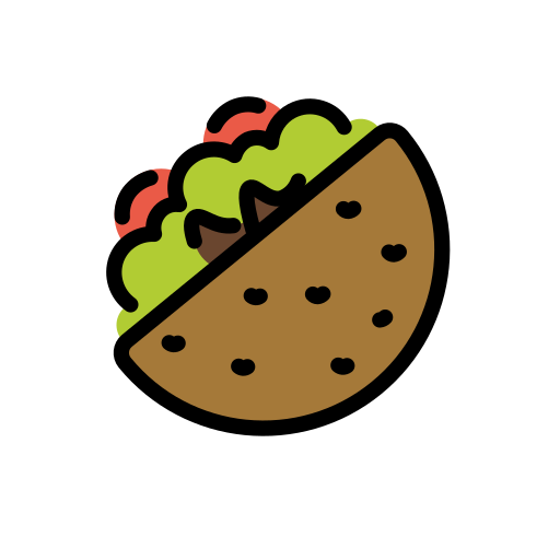 밀전병에 싼 요리 as drawn by OpenMoji in 17.0