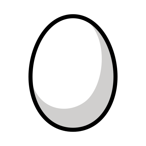 Egg as drawn by OpenMoji in 17.0