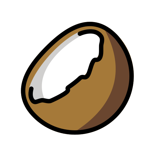 Coconut as drawn by OpenMoji in 17.0