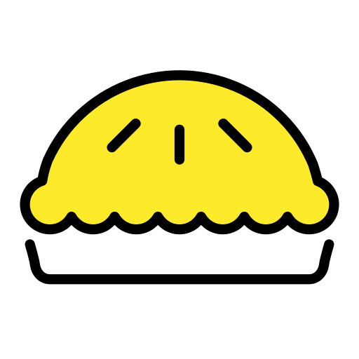 Pie as drawn by OpenMoji in 17.0