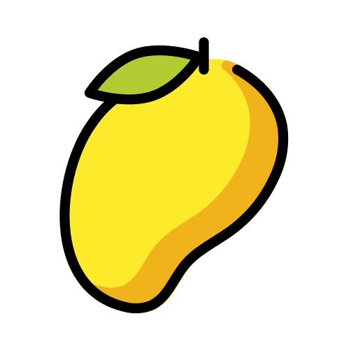 Mango as drawn by OpenMoji in 17.0