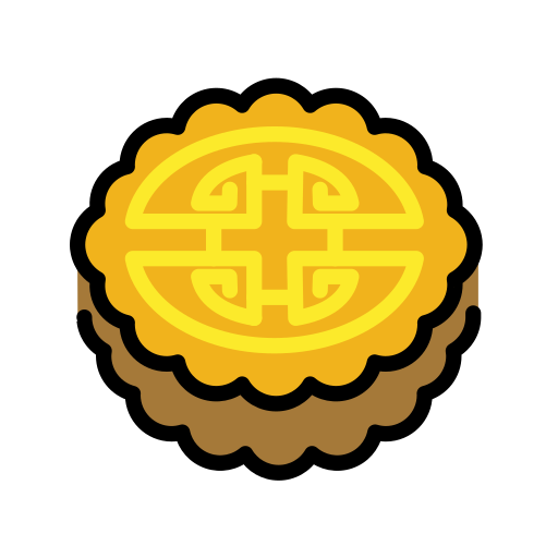 Moon Cake as drawn by OpenMoji in 17.0