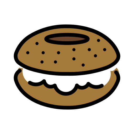 Bagel as drawn by OpenMoji in 17.0