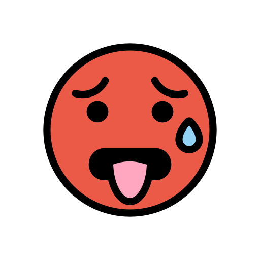 Schwitzendes Gesicht as drawn by OpenMoji in 17.0