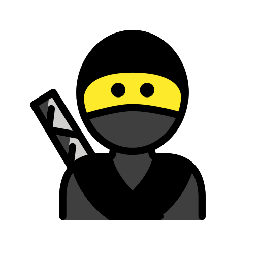 Ninja as drawn by OpenMoji in 17.0