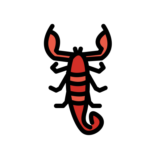 Scorpion as drawn by OpenMoji in 17.0