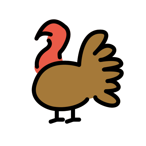 Turkey as drawn by OpenMoji in 17.0