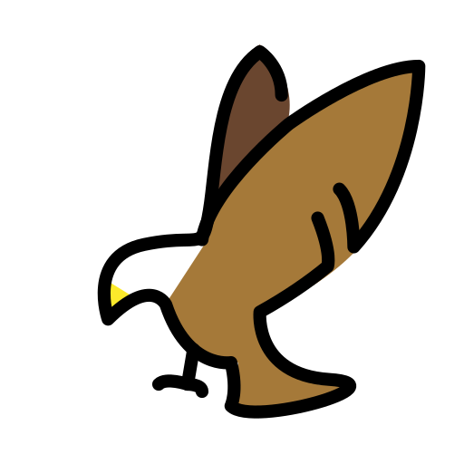 Eagle as drawn by OpenMoji in 17.0