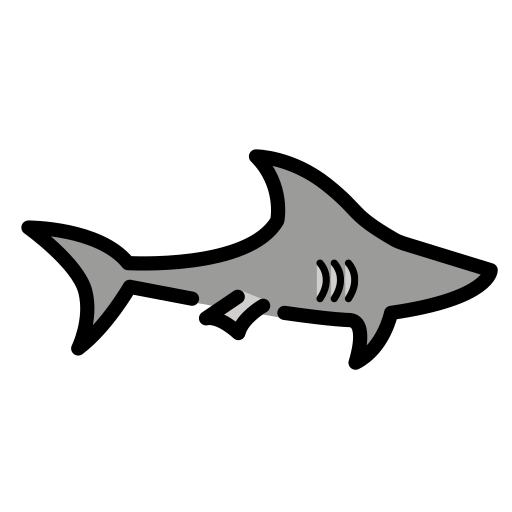 Shark as drawn by OpenMoji in 17.0