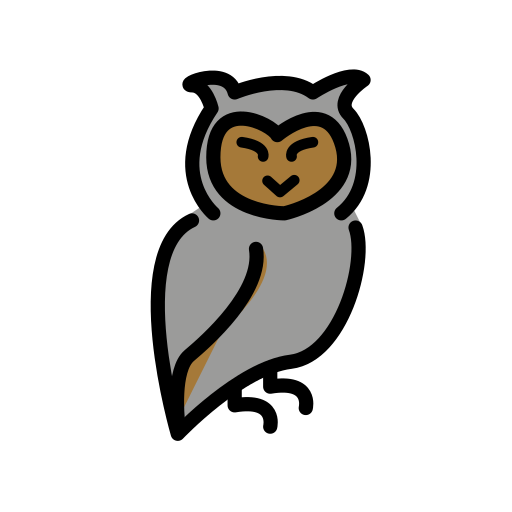 Owl as drawn by OpenMoji in 17.0