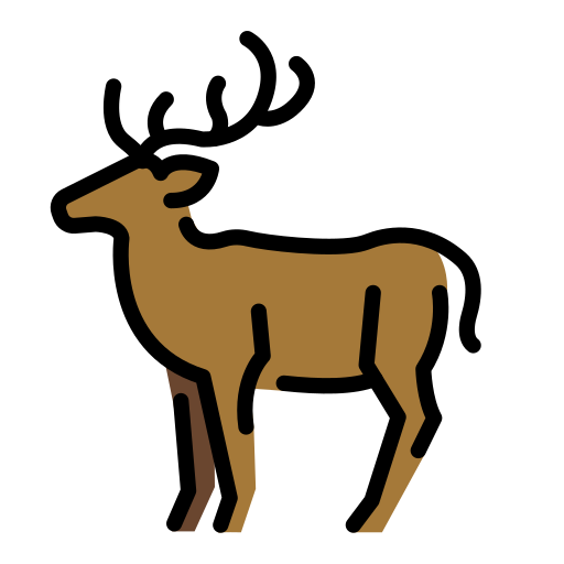 Deer as drawn by OpenMoji in 17.0