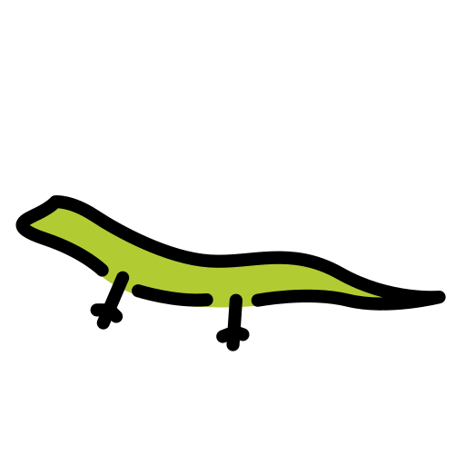 Lagarto as drawn by OpenMoji in 17.0