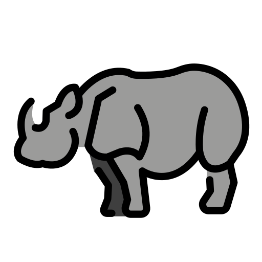 Nashorn as drawn by OpenMoji in 17.0