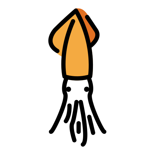 Squid as drawn by OpenMoji in 17.0