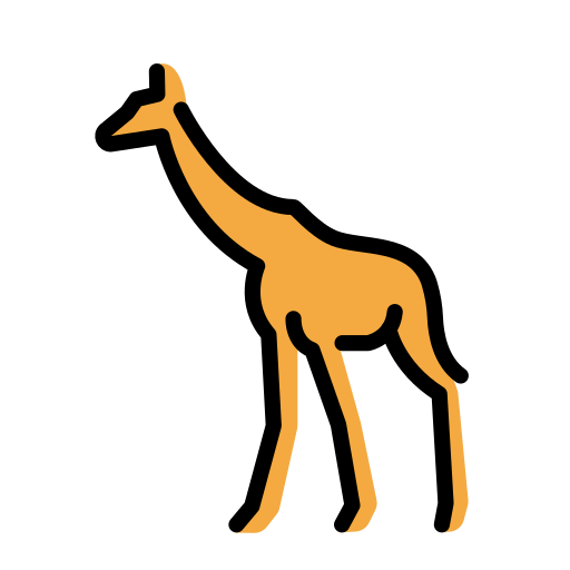 Giraffe as drawn by OpenMoji in 17.0