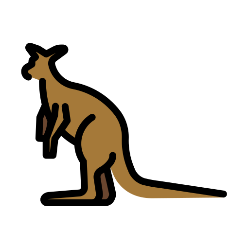 Kangaroo as drawn by OpenMoji in 17.0