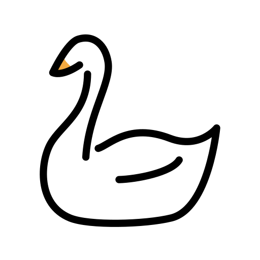 Swan as drawn by OpenMoji in 17.0