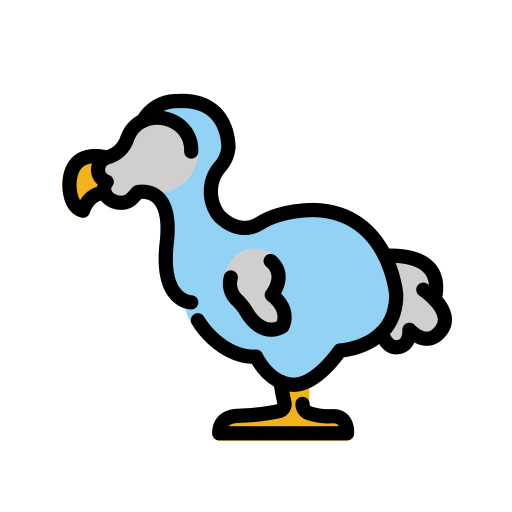 Dodo as drawn by OpenMoji in 17.0