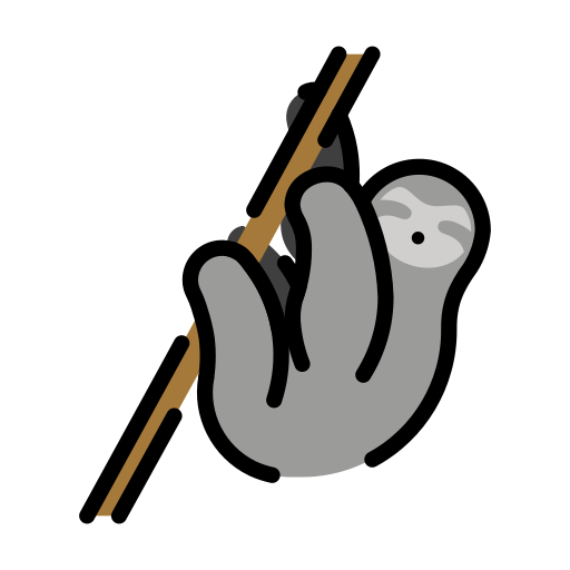 Faultier as drawn by OpenMoji in 17.0