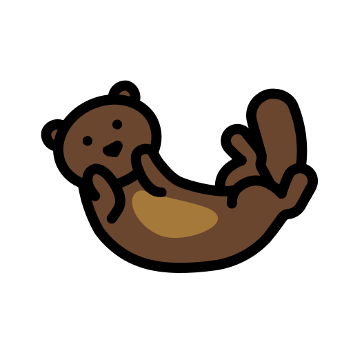 Otter as drawn by OpenMoji in 17.0