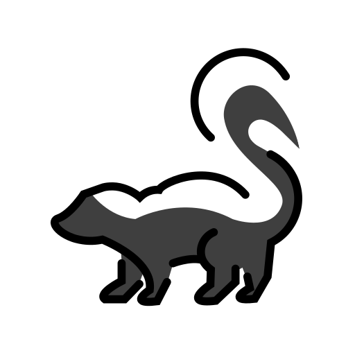Skunk as drawn by OpenMoji in 17.0