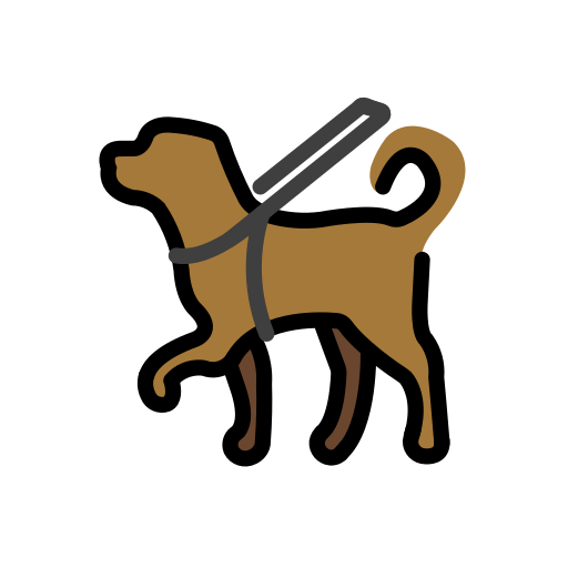 Guide Dog as drawn by OpenMoji in 17.0