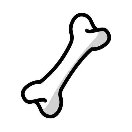 Osso as drawn by OpenMoji in 17.0