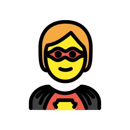 Superhero as drawn by OpenMoji in 17.0
