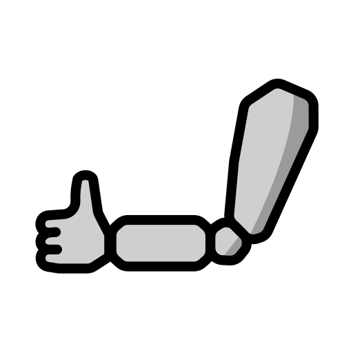 Mechanical Arm as drawn by OpenMoji in 17.0