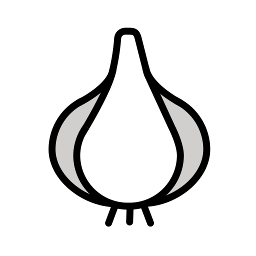 Garlic as drawn by OpenMoji in 17.0