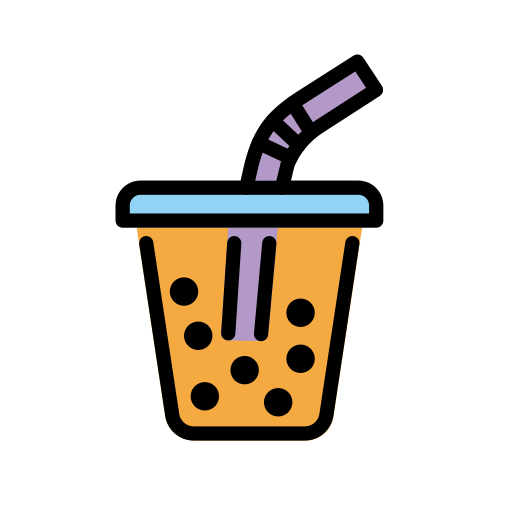 Bubble Tea as drawn by OpenMoji in 17.0