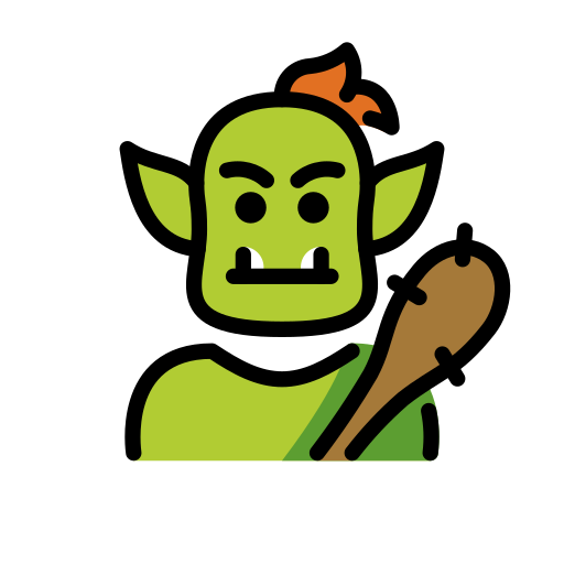 Troll as drawn by OpenMoji in 17.0